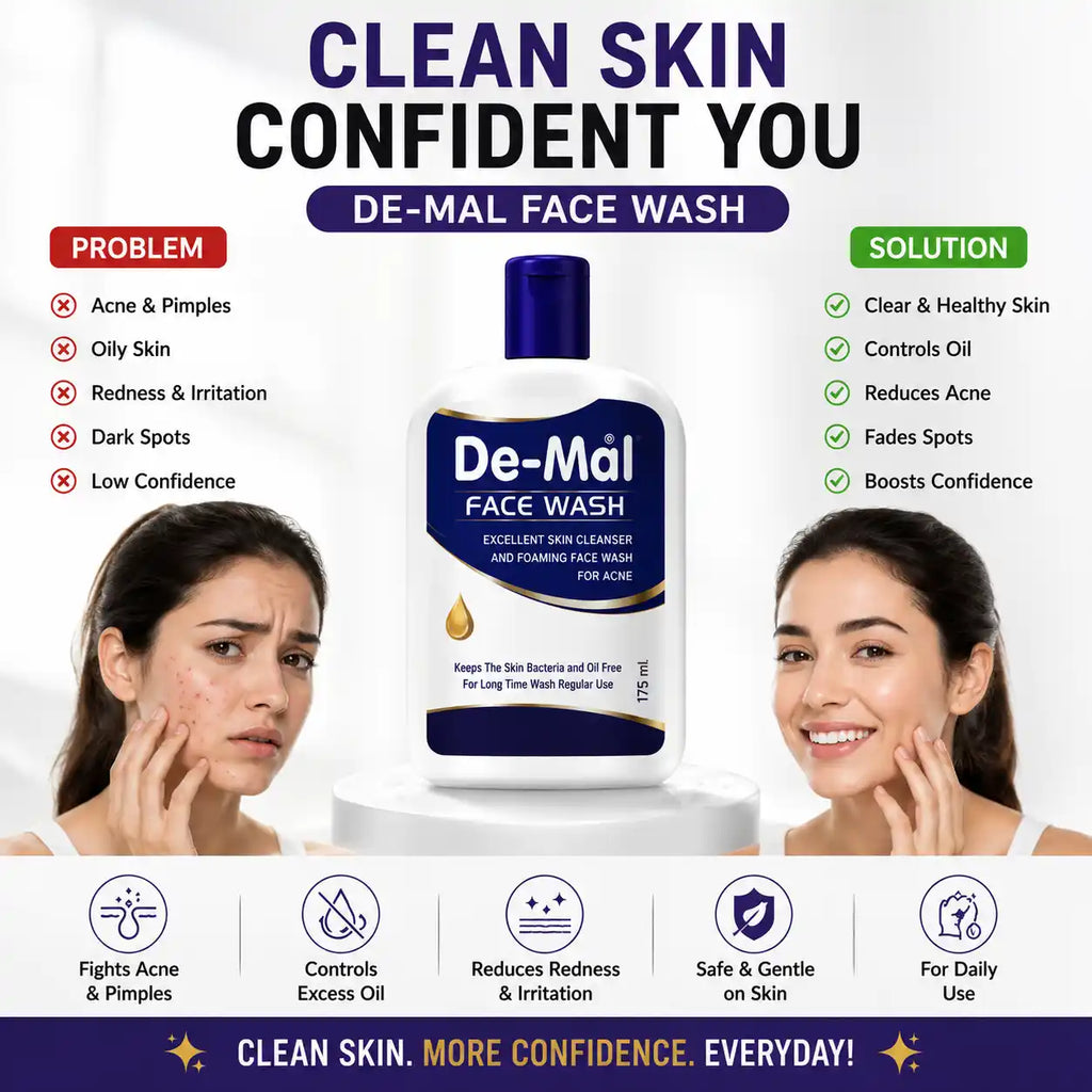 De-Mal Face Wash | Skin Brightening Wash for Acne